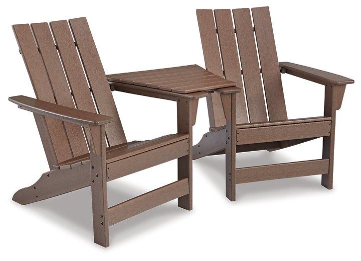 Emmeline 2 Adirondack Chairs with Tete-A-Tete Table Connector - BWO Furniture & Mattresses