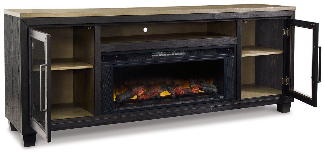 Foyland 83" TV Stand with Electric Fireplace - BWO Furniture & Mattresses