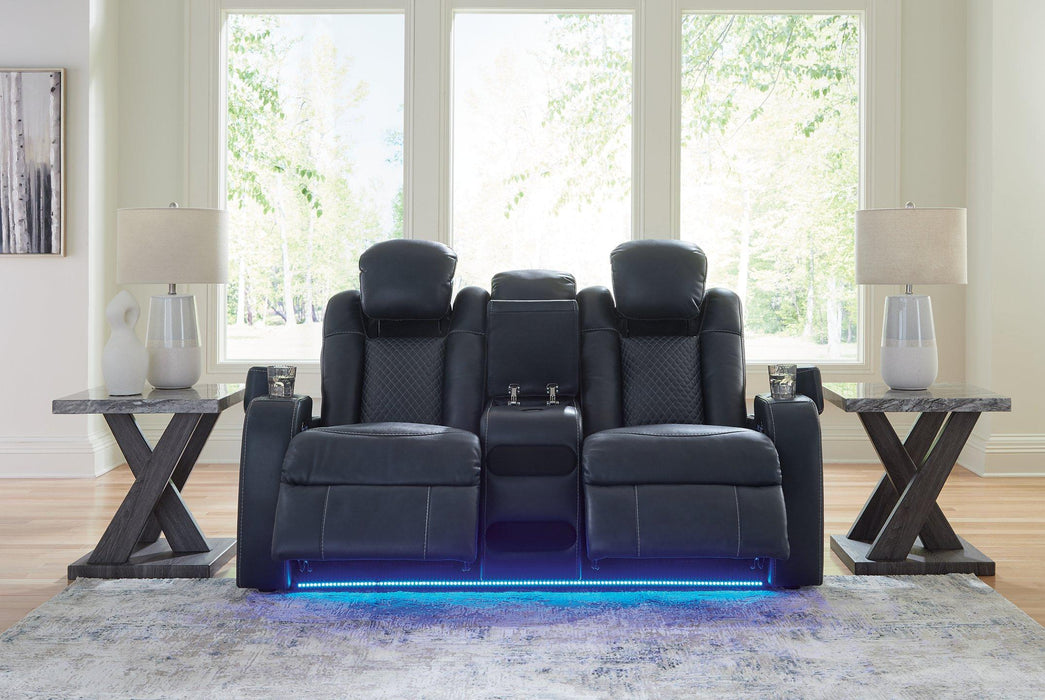 Fyne-Dyme Power Reclining Loveseat with Console - BWO Furniture & Mattresses