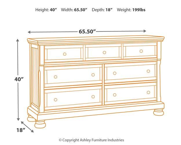 Flynnter Dresser and Mirror - BWO Furniture & Mattresses