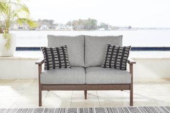 Emmeline Outdoor Loveseat with Cushion - BWO Furniture & Mattresses