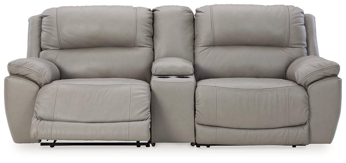 Dunleith 3-Piece Power Reclining Sectional Loveseat with Console - BWO Furniture & Mattresses