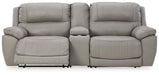 Dunleith 3-Piece Power Reclining Sectional Loveseat with Console - BWO Furniture & Mattresses