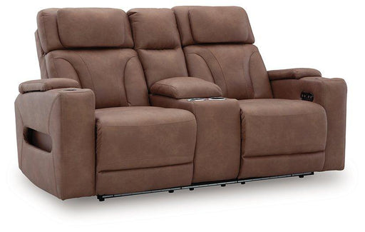 Clean-Slate Power Reclining Loveseat with Console - BWO Furniture & Mattresses