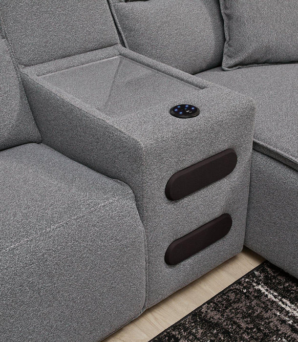 Modmax II Power Reclining Sectional with Audio Consoles - BWO Furniture & Mattresses