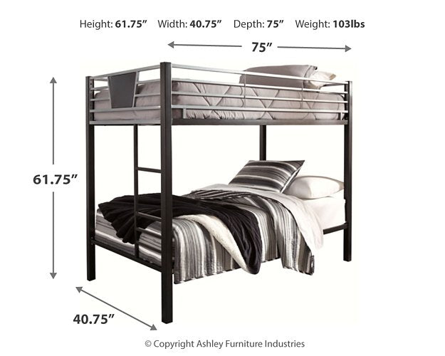 Dinsmore Bunk Bed with Ladder - BWO Furniture & Mattresses