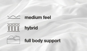 Chime 10 Inch Hybrid 10 Inch Mattress and Pillow - BWO Furniture & Mattresses