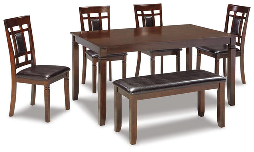 Bennox Dining Table and Chairs with Bench (Set of 6) - BWO Furniture & Mattresses