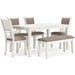 Erinberg Dining Table and 4 Chairs and Bench (Set of 6) - BWO Furniture & Mattresses