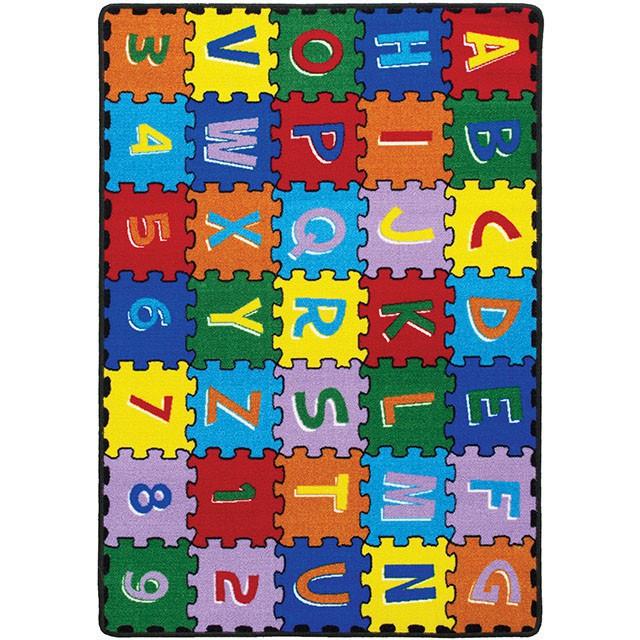 Abbey Alphabet/Multi 4' 9" X 6' 9" Area Rug - BWO Furniture & Mattresses