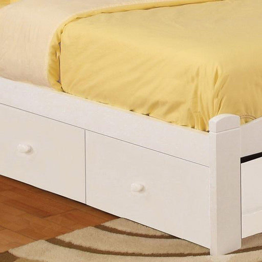 Caren White Twin Bed - BWO Furniture & Mattresses