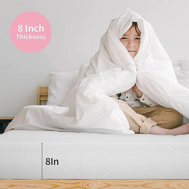 Artemisia 8" Memory Foam Mattress White