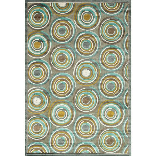 Atlas Rug Gray/ Aqua - BWO Furniture & Mattresses