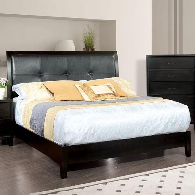 Enrico Full Queen Bed Brown, Black, & Cherry - BWO Furniture & Mattresses