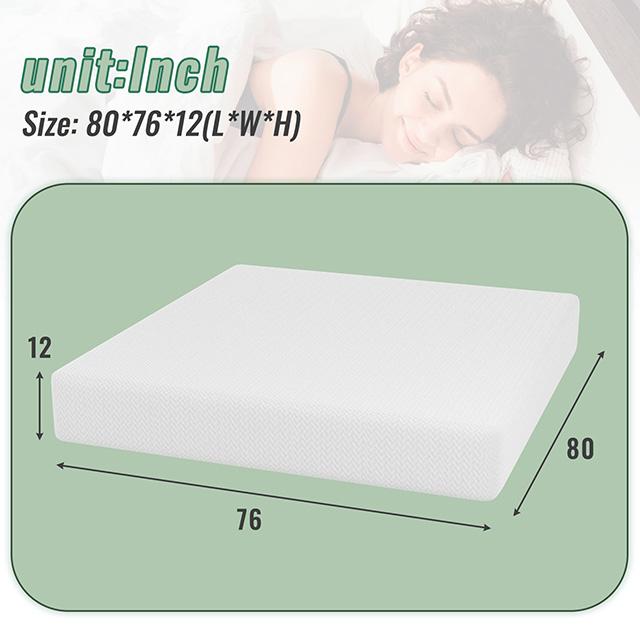 Coreopsis 12" E.King Memory Foam Wave Comfort - BWO Furniture & Mattresses