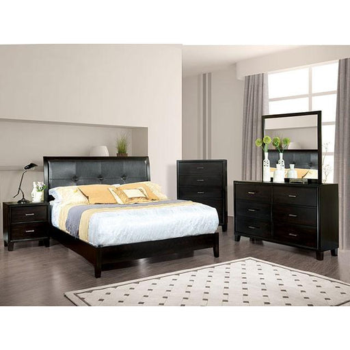Enrico Full Queen Bed Brown, Black, & Cherry - BWO Furniture & Mattresses
