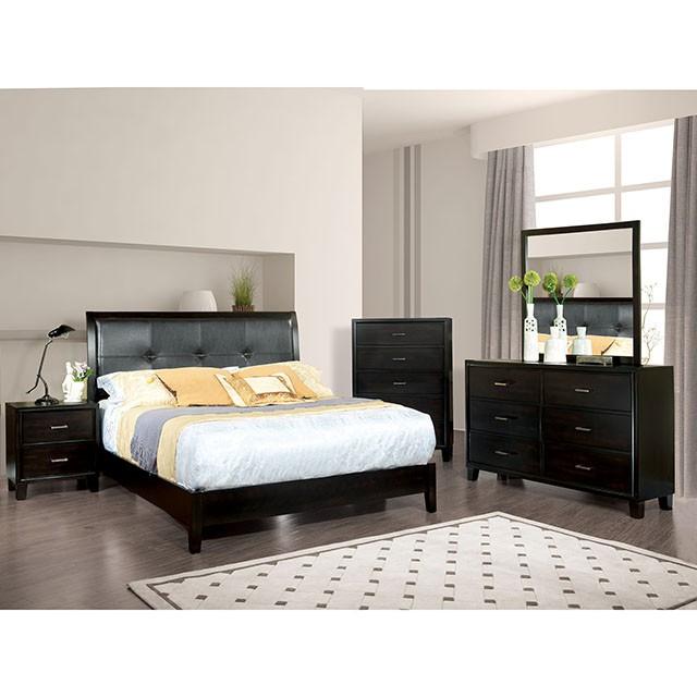 Enrico Full Queen Bed Brown, Black, & Cherry - BWO Furniture & Mattresses