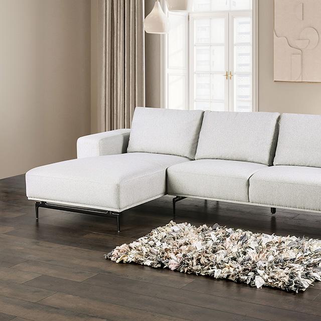 Baerum Sectional, Left & Right Chaise Beige & Gray - BWO Furniture & Mattresses