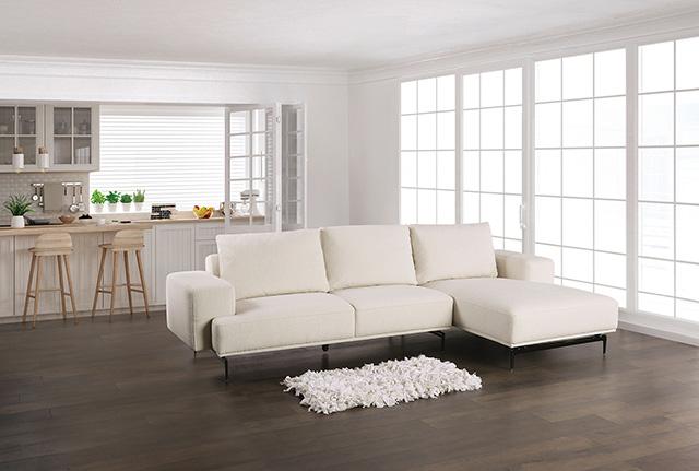 Baerum Sectional, Left & Right Chaise Beige & Gray - BWO Furniture & Mattresses
