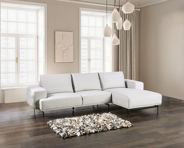 Baerum Sectional, Left & Right Chaise Beige & Gray - BWO Furniture & Mattresses