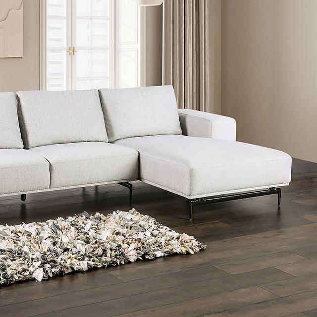 Baerum Sectional, Left & Right Chaise Beige & Gray - BWO Furniture & Mattresses