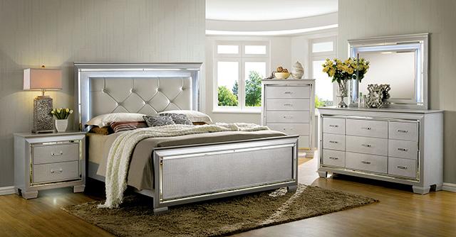Bellagrand Bed Oak, Silver & Black