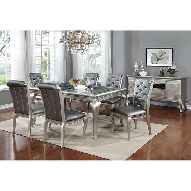 Amina Champagne Dining Table - BWO Furniture & Mattresses