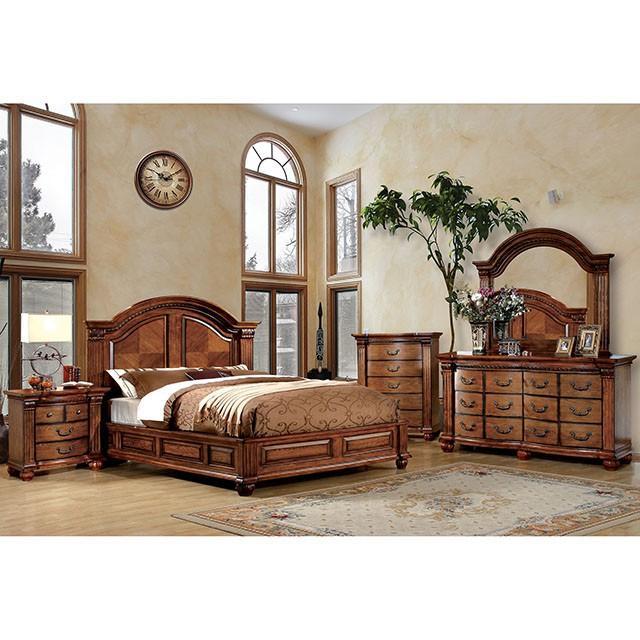 Bellagrand Antique Tobacco Oak Cal.King & E. King Bed