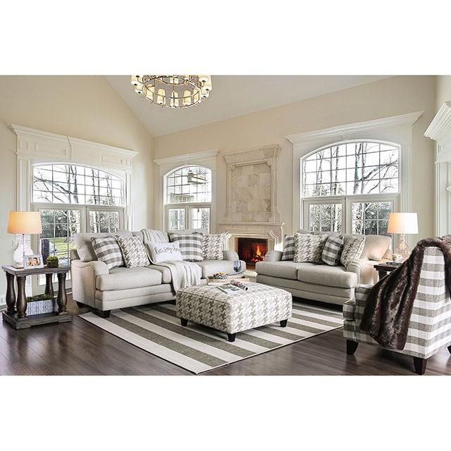 Christine Light Gray Love Seat