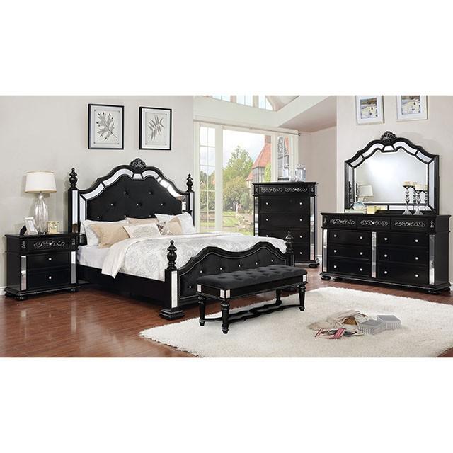 Azha Black Cal.King Bed