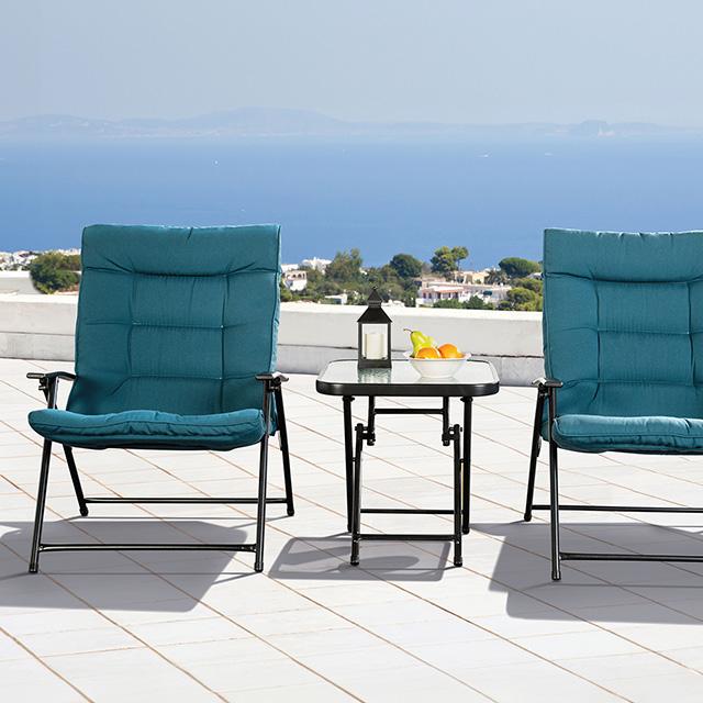 Bastia 3 Pc. Teal Conversation Set image