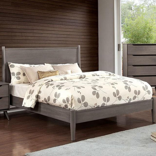 LENNART I Gray & Oak Full Twin Bed - BWO Furniture & Mattresses