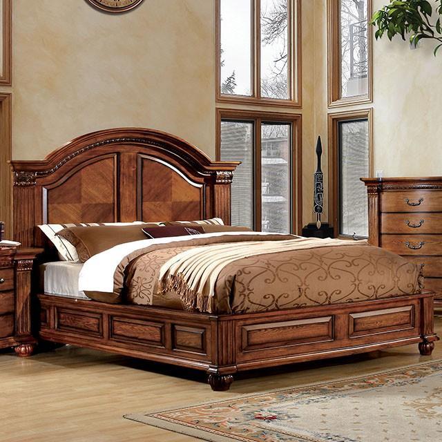 Bellagrand Antique Tobacco Oak Cal.King & E. King Bed