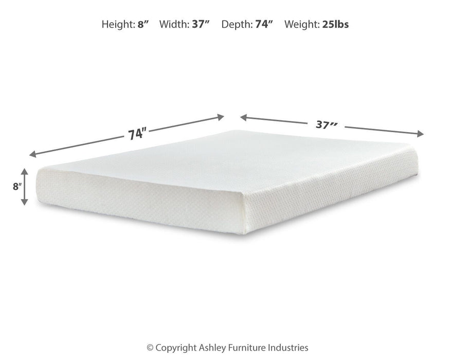 Chime 8 Inch Memory Foam Mattress in a Box - BWO Furniture & Mattresses