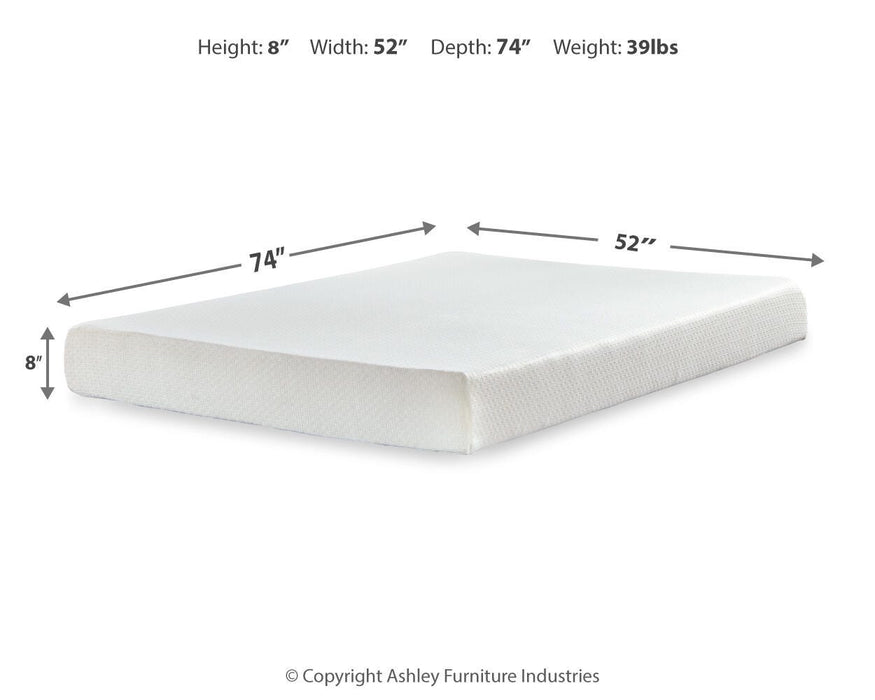 Chime 8 Inch Memory Foam Mattress in a Box - BWO Furniture & Mattresses