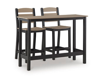 Shoreline Beach Outdoor Counter Table and 2 Barstools