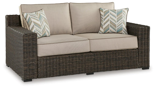 Coastline Bay Outdoor Loveseat with Cushion - BWO Furniture & Mattresses