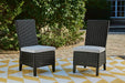 Beachcroft Outdoor Side Chair with Cushion (Set of 2) - BWO Furniture & Mattresses