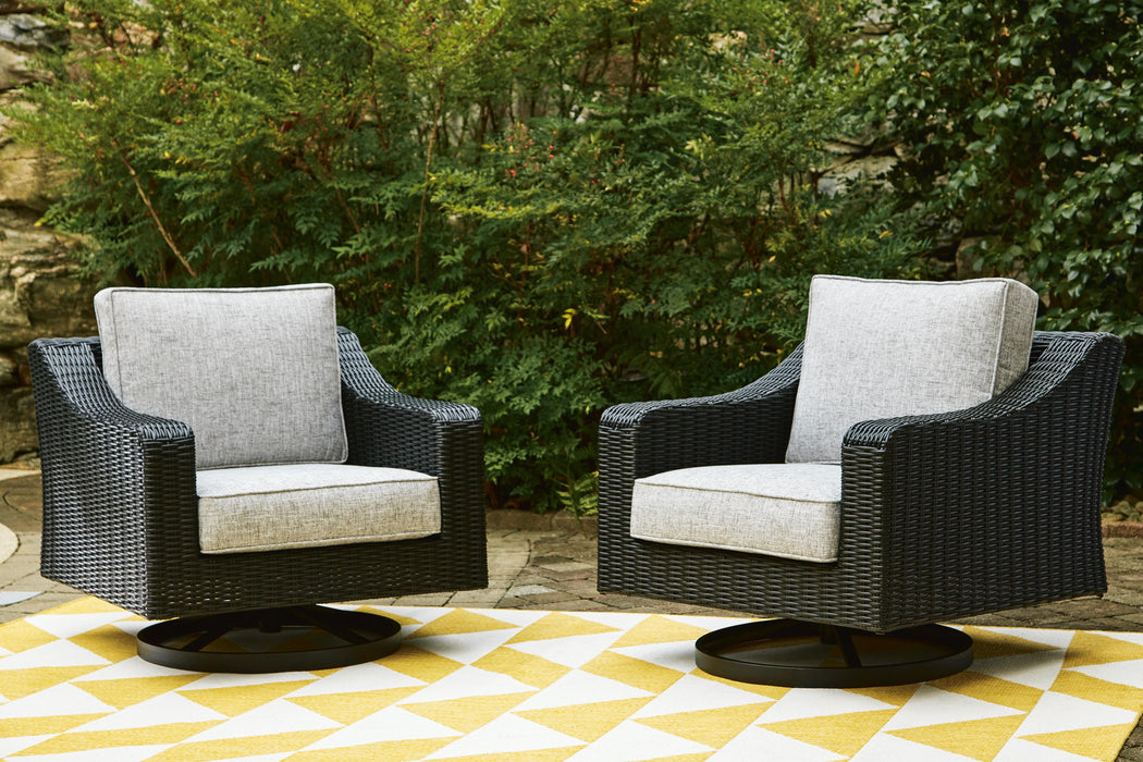 Beachcroft Outdoor Swivel Lounge with Cushion - BWO Furniture & Mattresses