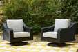 Beachcroft Outdoor Swivel Lounge with Cushion - BWO Furniture & Mattresses