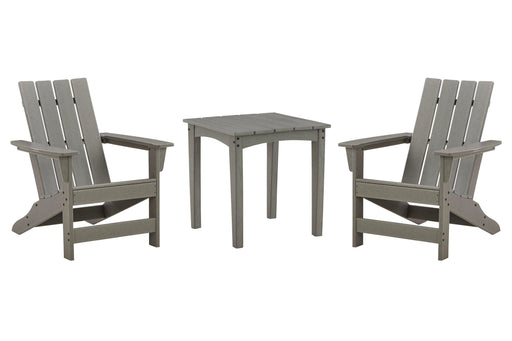 Visola Outdoor Adirondack Chair Set with End Table - BWO Furniture & Mattresses