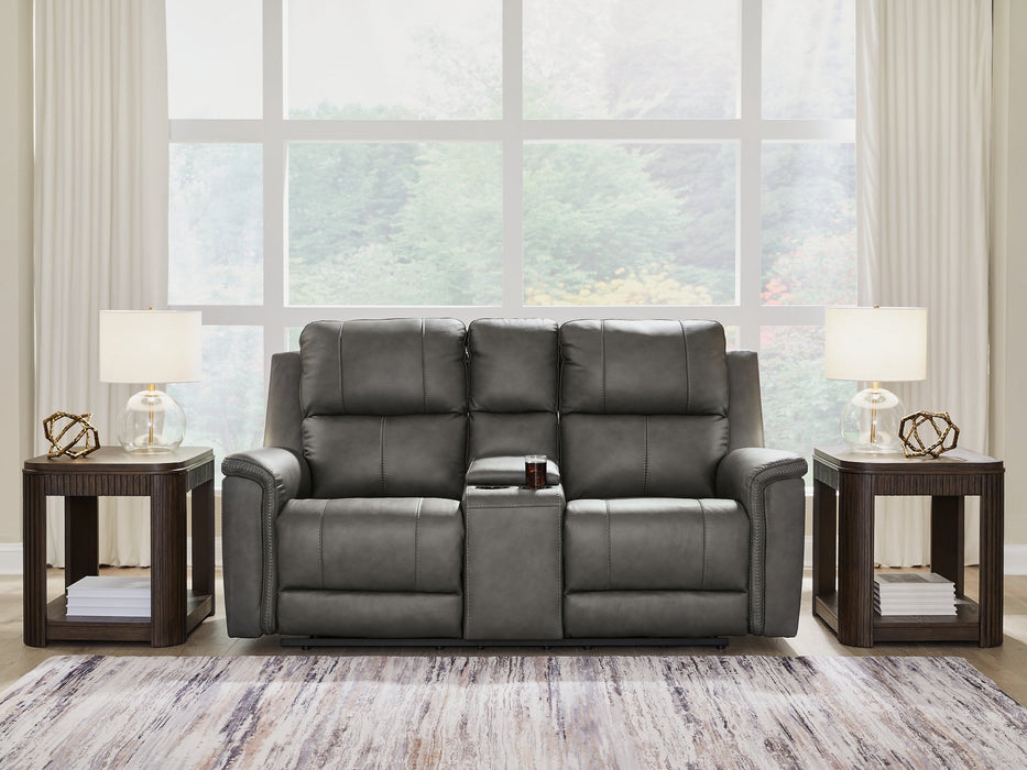 Bleckley Power Reclining Loveseat with Console - BWO Furniture & Mattresses