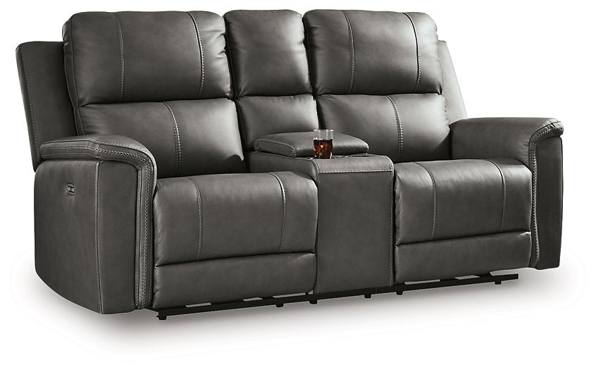 Bleckley Power Reclining Loveseat with Console - BWO Furniture & Mattresses