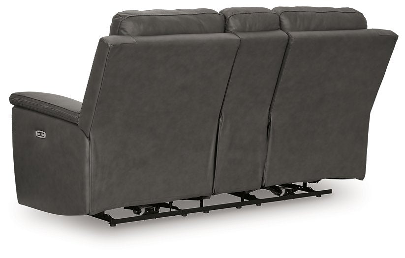 Bleckley Power Reclining Loveseat with Console - BWO Furniture & Mattresses