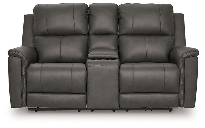 Bleckley Power Reclining Loveseat with Console - BWO Furniture & Mattresses