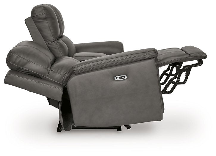 Bleckley Power Reclining Loveseat with Console - BWO Furniture & Mattresses