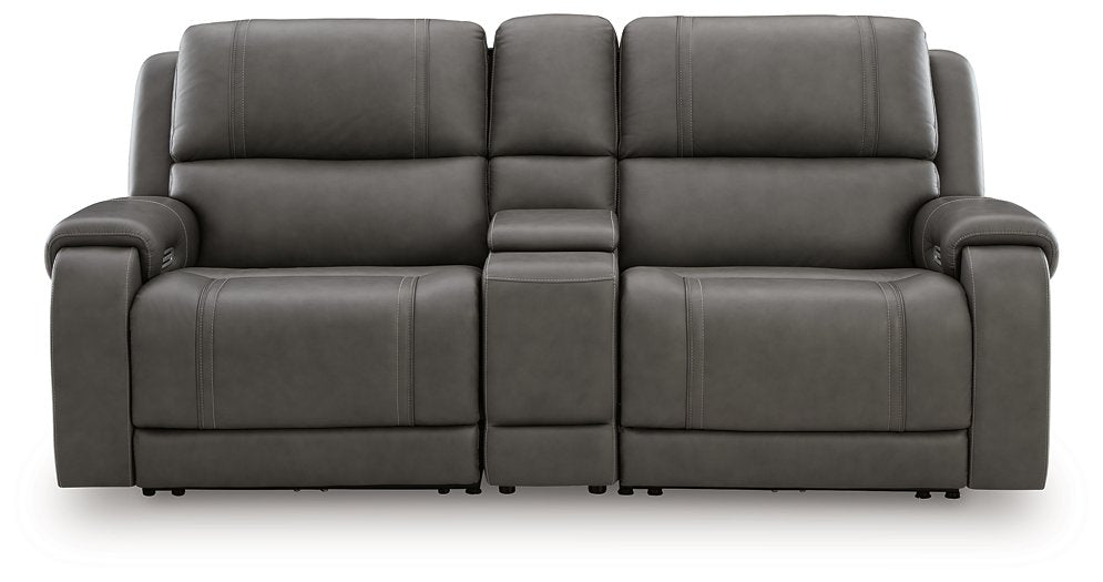 5Z - Pittson Power Reclining Sectional Loveseat with Console - BWO Furniture & Mattresses