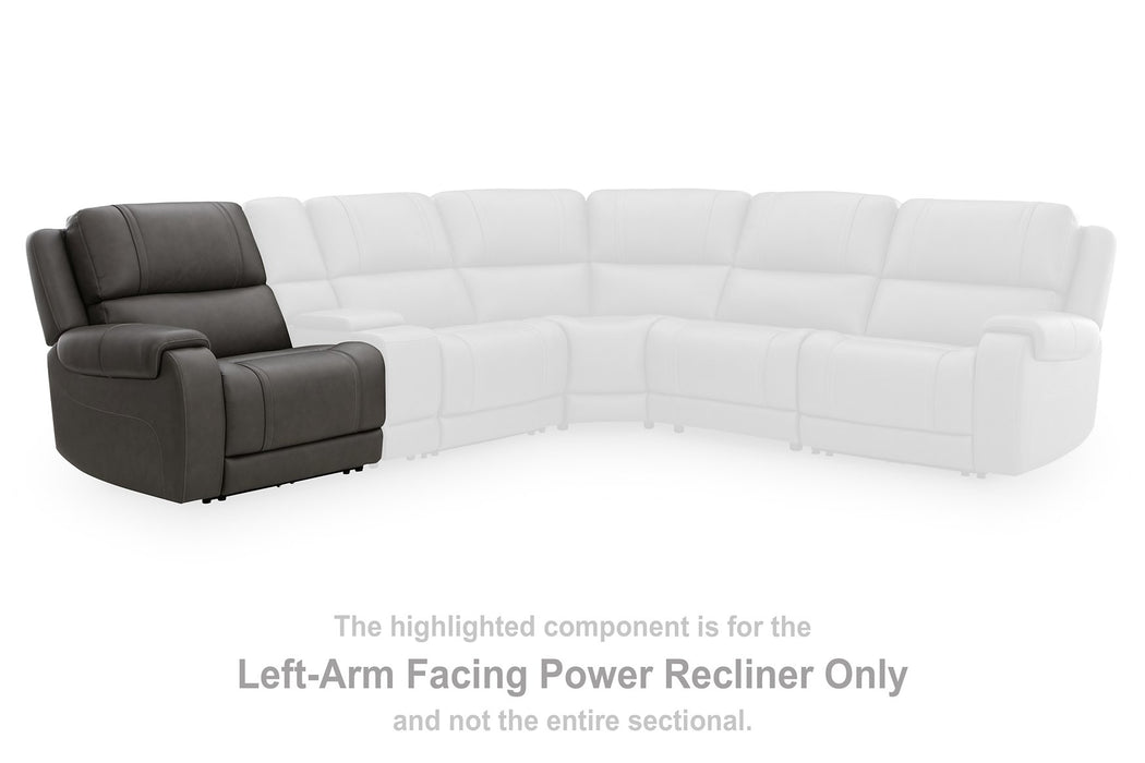 5Z - Pittson Power Reclining Sectional Loveseat with Console - BWO Furniture & Mattresses