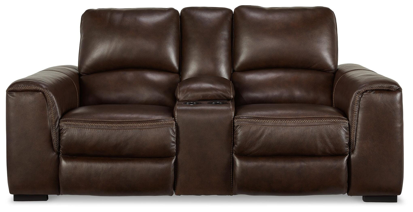 Alessandro Power Reclining Loveseat with Console - BWO Furniture & Mattresses