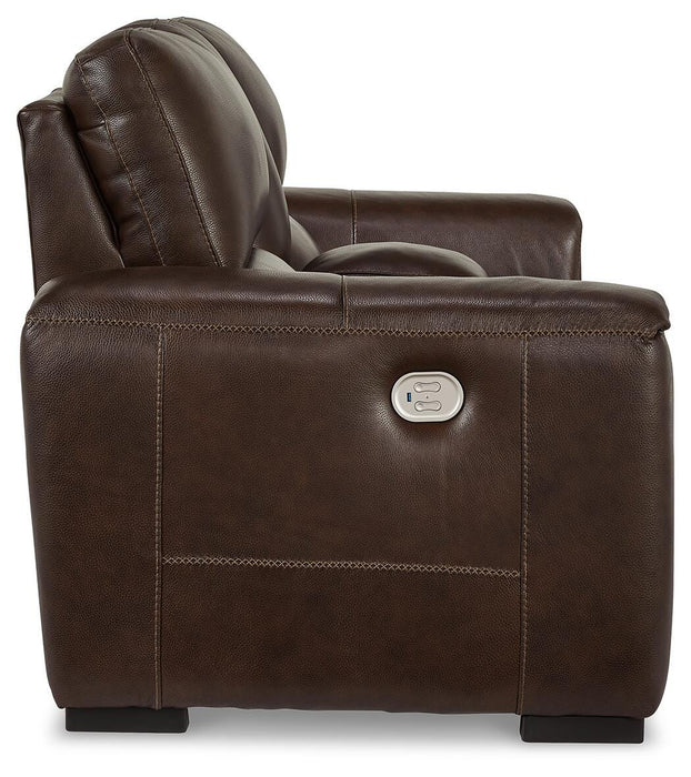 Alessandro Power Reclining Loveseat with Console - BWO Furniture & Mattresses